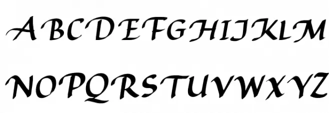 AuthorCalligraphyOpti-Italic Fuentes MAYÚSCULAS