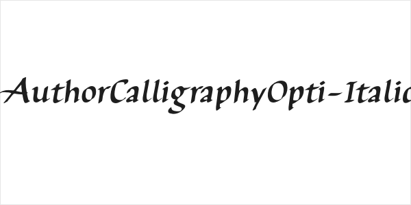 AuthorCalligraphyOpti-Italic Logo