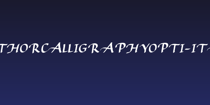 AuthorCalligraphyOpti-Italic Social Header