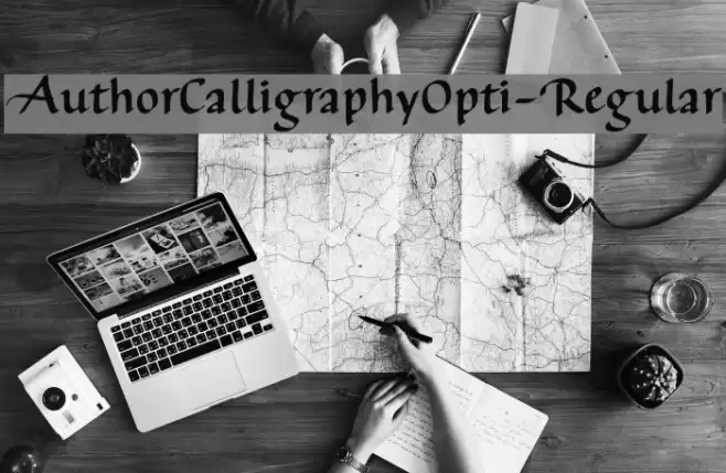 AuthorCalligraphyOpti-Regular Font examples