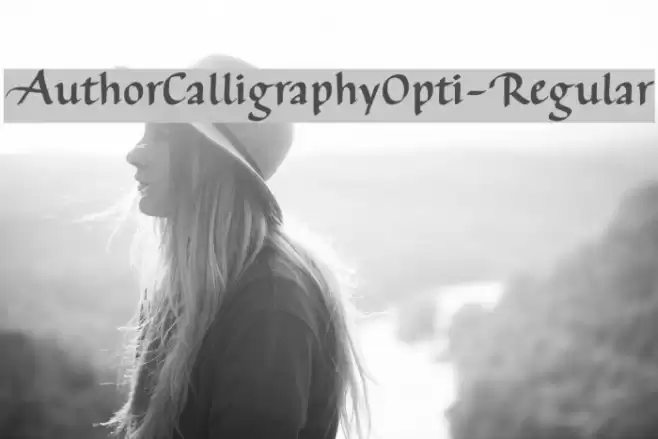 AuthorCalligraphyOpti-Regular Font examples