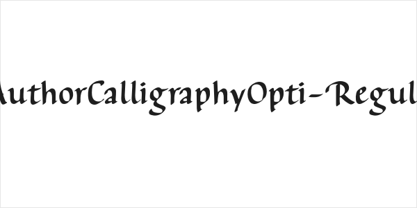 AuthorCalligraphyOpti-Regular Logo