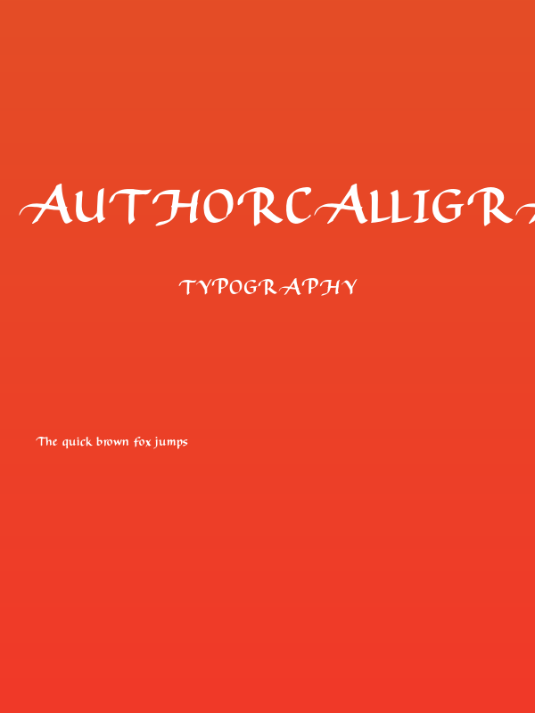 AuthorCalligraphyOpti-Regular Poster