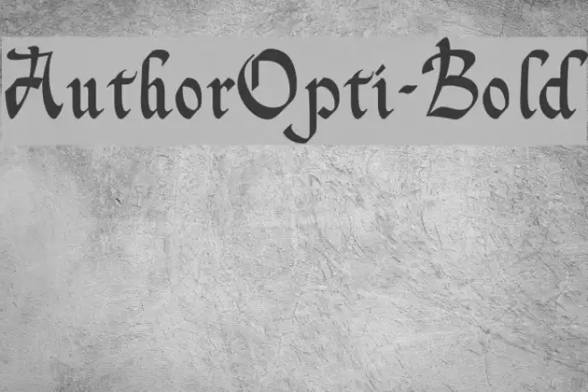 AuthorOpti-Bold Font examples