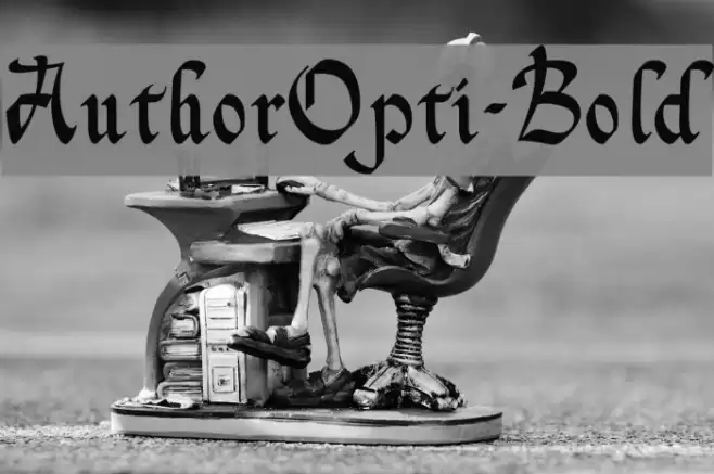 AuthorOpti-Bold Font examples