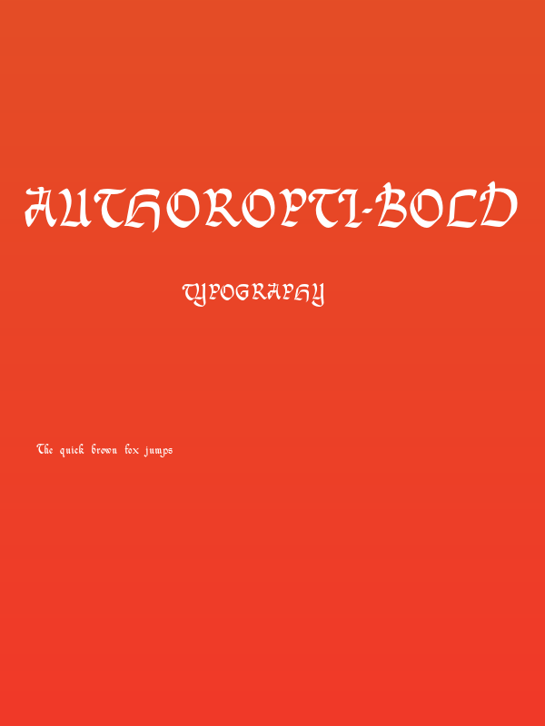 AuthorOpti-Bold Poster