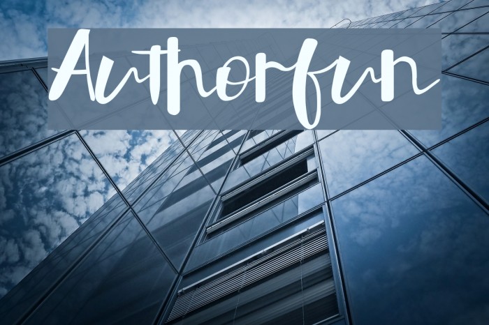 Authorfun フォント examples