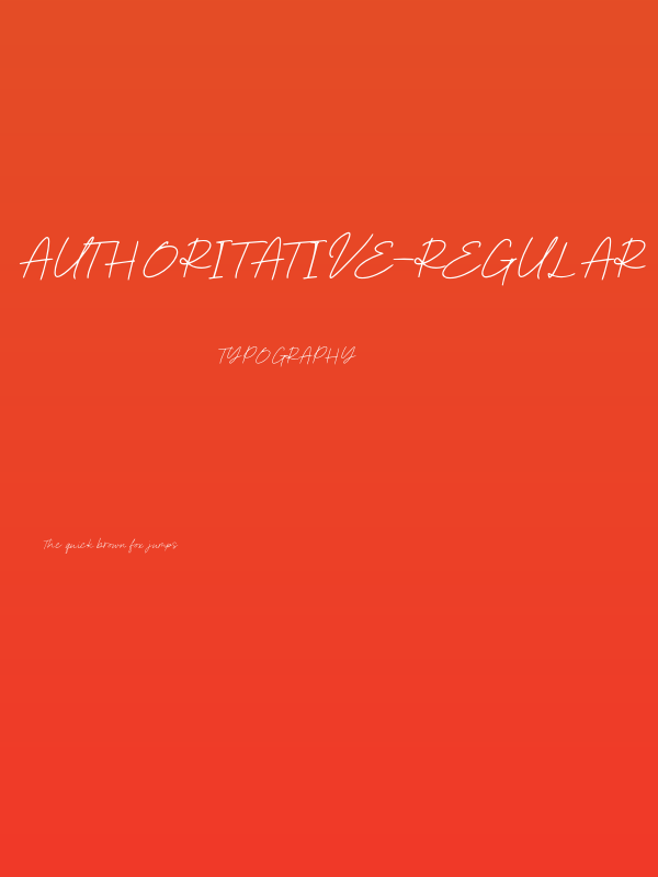 Authoritative-Regular Poster