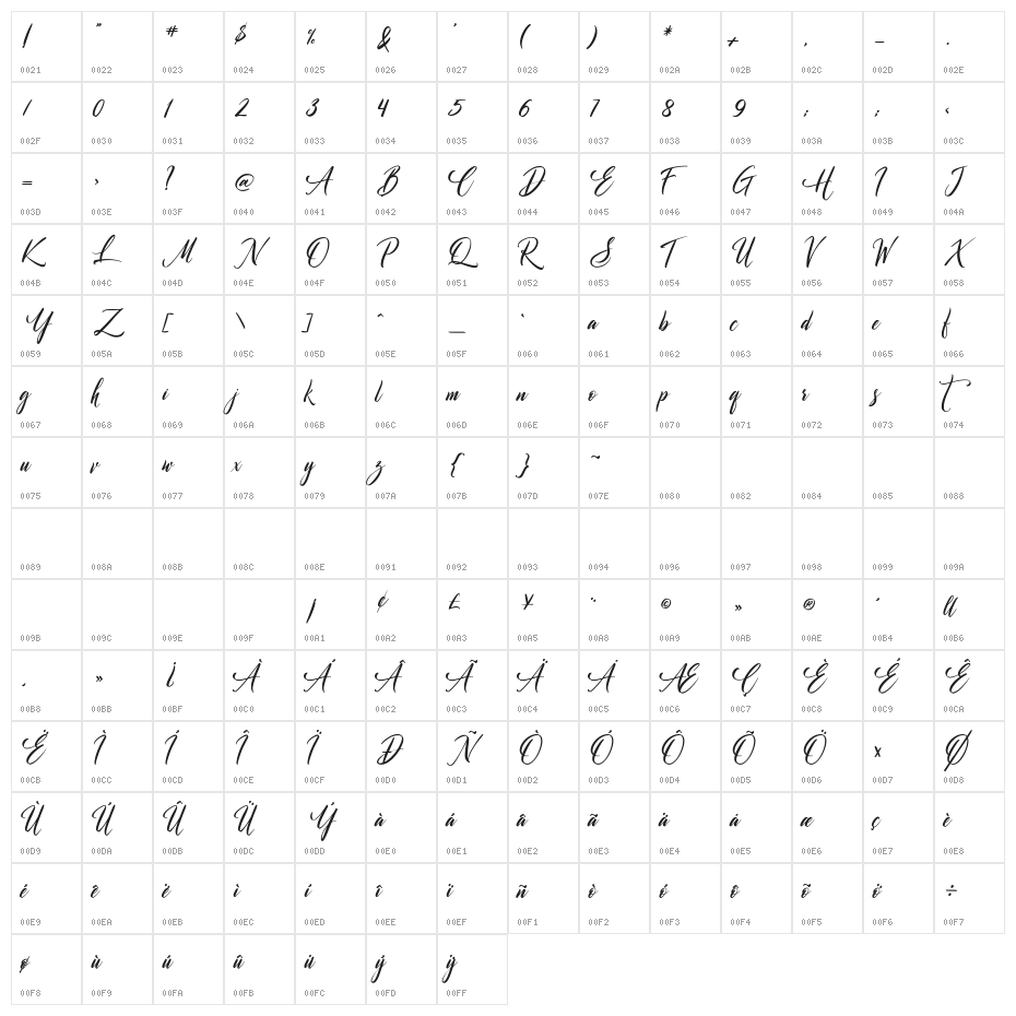 Authorization Character Map
