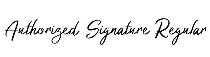Authorized Signature Regular  免费字体下载