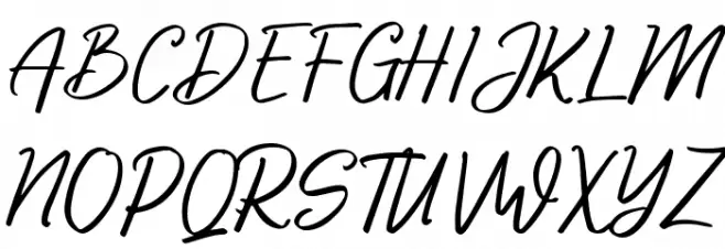 Authorized Signature Regular Schriftart Groß