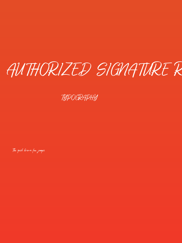 Authorized Signature Regular Poster