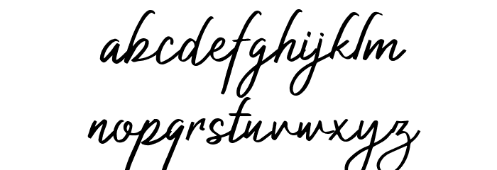 Authorized Signature Regular Font LOWERCASE
