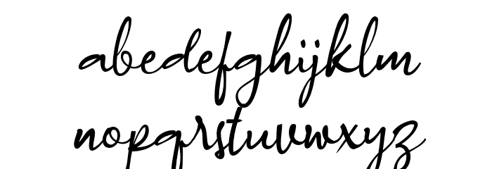 Authorized_Signature Font LOWERCASE