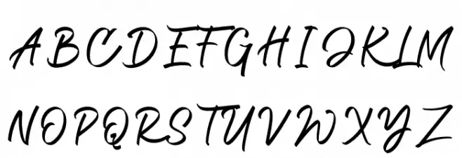 Authorsign फ़ॉन्ट अपरकेस