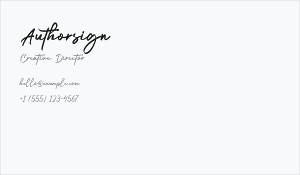 Authorsign Business Card