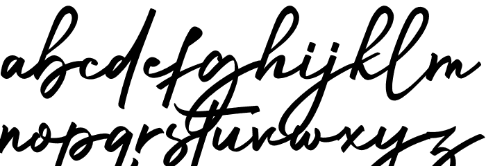 Authorsign Font LOWERCASE