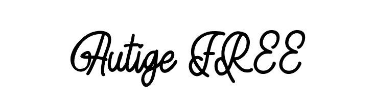Autige FREE  font caratteri gratis