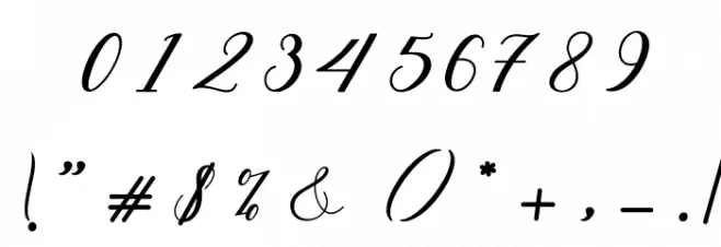 AutinesScript Font OTHER CHARS