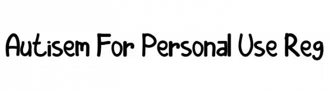 Autisem For Personal Use Reg  免费字体下载