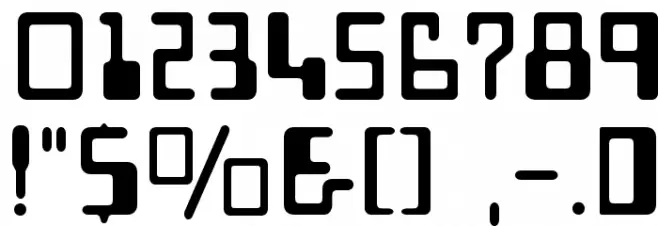 Auto Mission Font OTHER CHARS