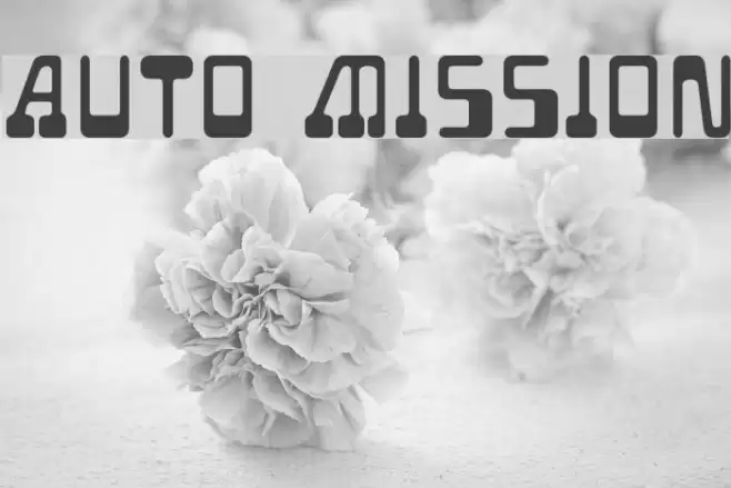 Auto Mission Font examples