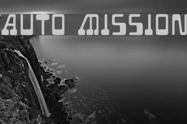 Auto Mission Font examples
