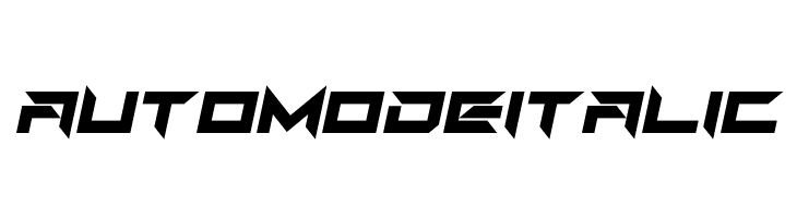 Auto Mode Italic  Скачать бесплатные шрифты