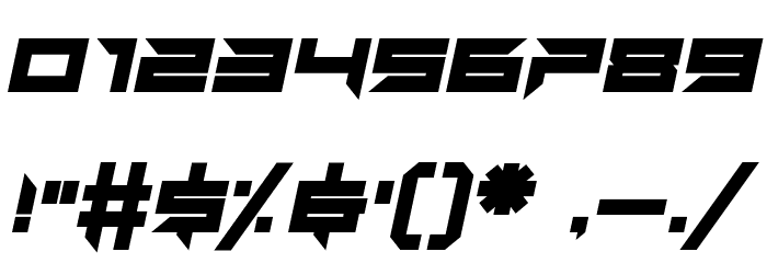 Auto Mode Italic Font OTHER CHARS