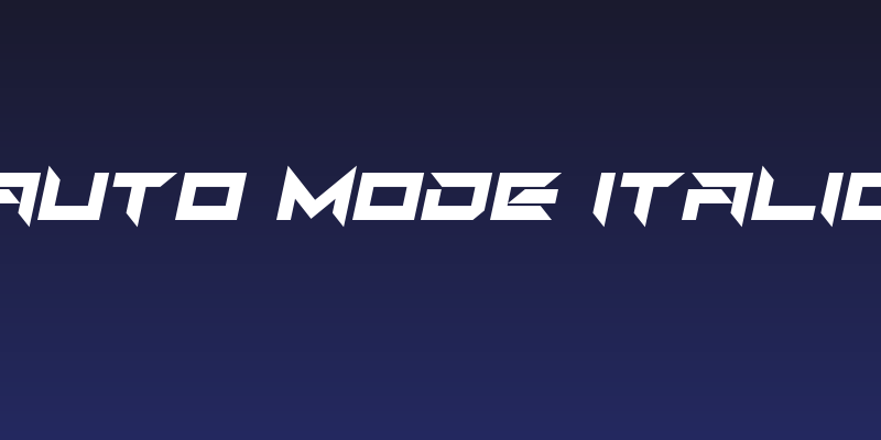 Auto Mode Italic Social Header