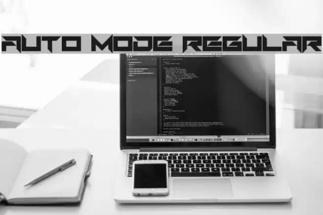 Auto Mode Regular Font examples