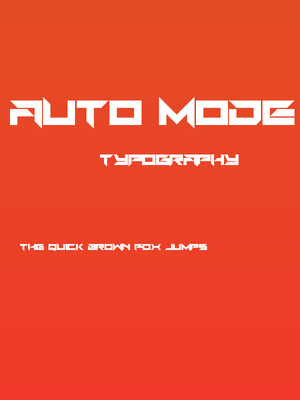 Auto Mode Regular Poster