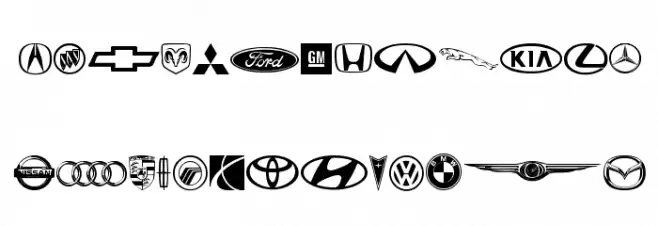 Auto Motive 字体 大写