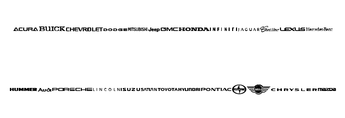 Auto Motive Font LOWERCASE