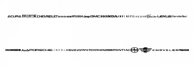Auto Motive Caratteri MINUSCOLO