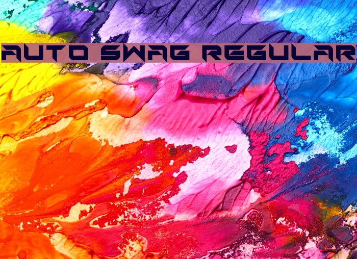 Auto Swag Regular फ़ॉन्ट examples