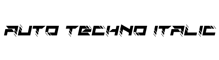 Auto Techno Italic  Fuentes Gratis Descargar