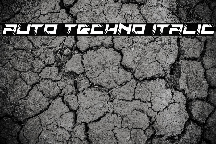 Auto Techno Italic Example 3