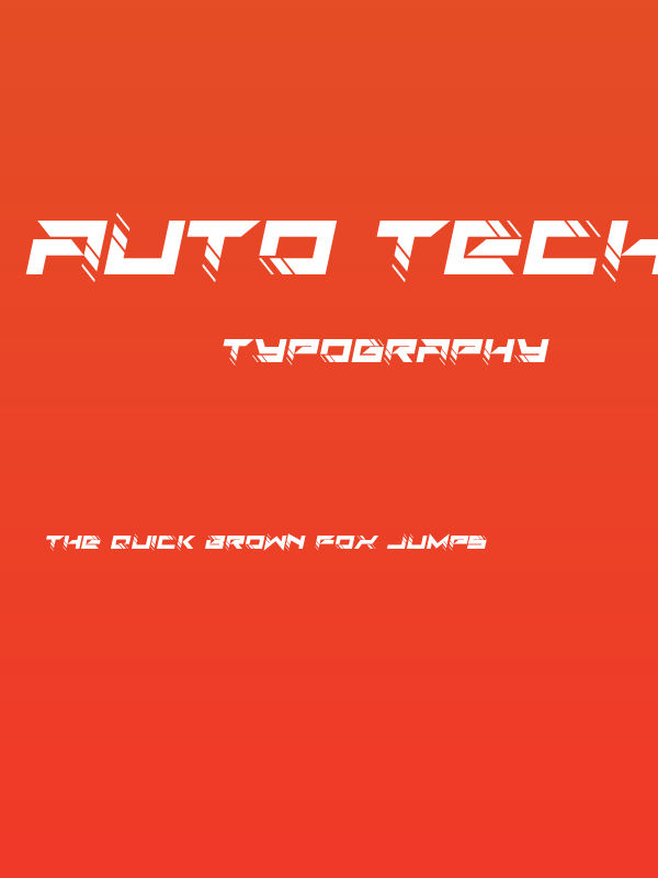 Auto Techno Italic Poster