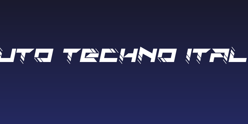 Auto Techno Italic Social Header