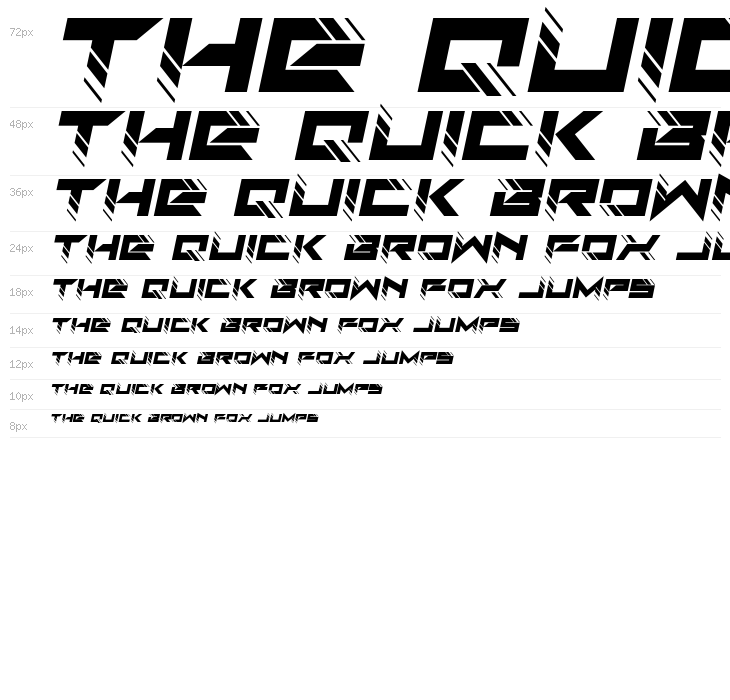 Auto Techno Italic Waterfall