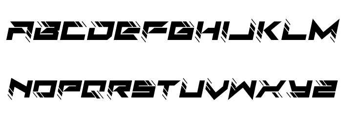 Auto Techno Italic Font LOWERCASE