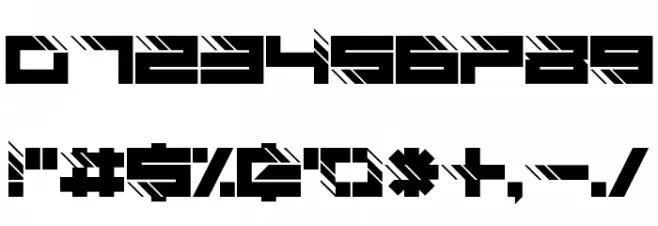 Auto Techno Regular Font OTHER CHARS