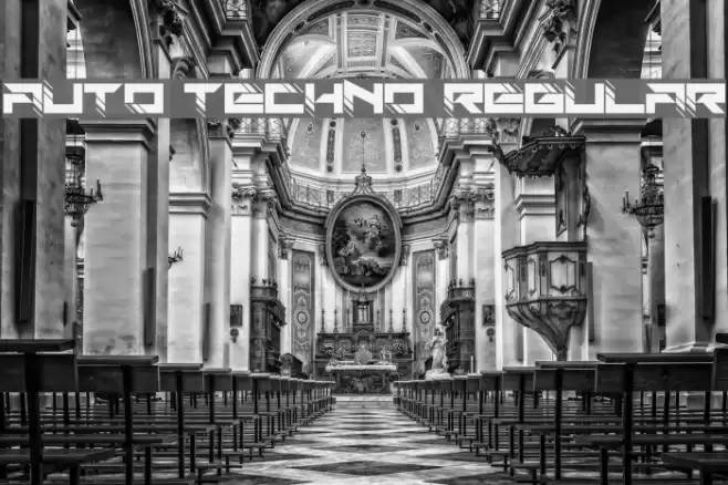 Auto Techno Regular Font examples
