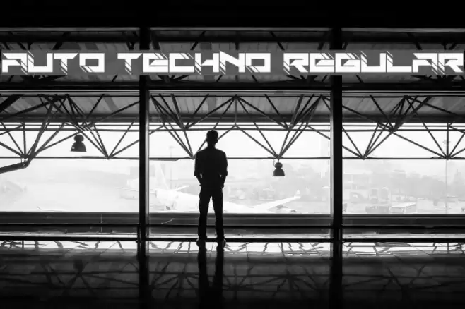 Auto Techno Regular Font examples