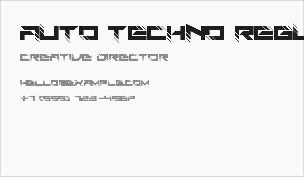Auto Techno Regular Business Card