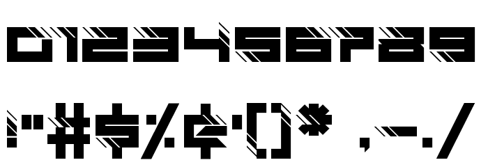 Auto Techno Font OTHER CHARS