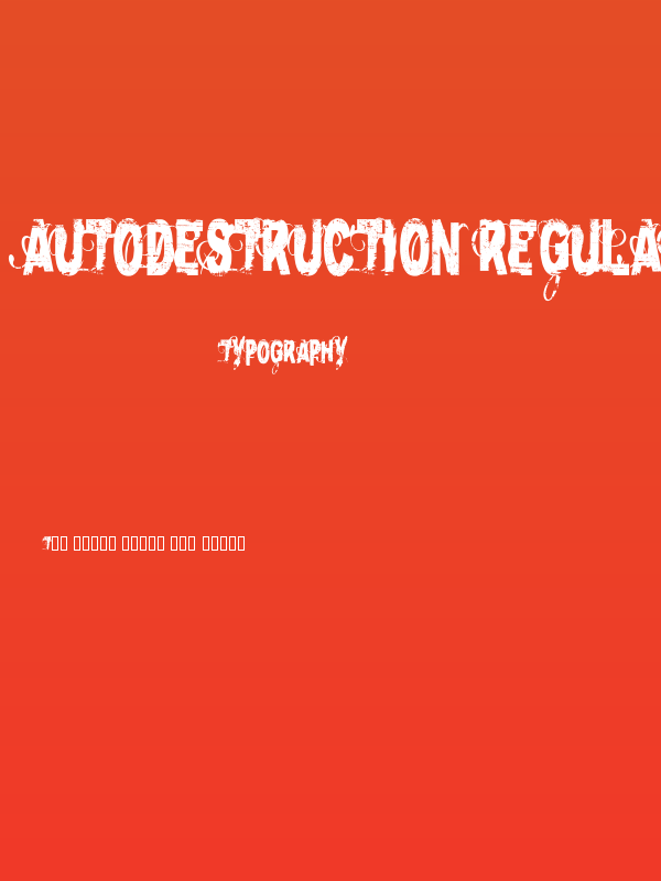 AutoDestruction Regular Poster