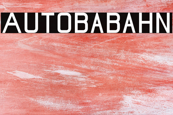 Autobabahn Font examples