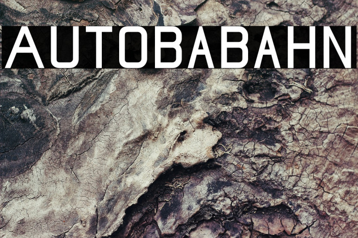 Autobabahn Font examples